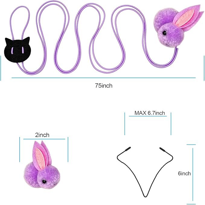 2 Cat Toys Interactive for Indoor Cats,2PCS Retractable Cat Wand Toys,9PCS Teaser Toys&1PCS Hanging Door Lure Cat Toy,Interactive Feather Toy for Teaser Play and Chase Exercise with Kitten