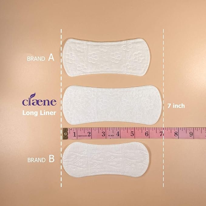 2 Organic Cotton Panty Liners, Fragrance-Free, Thin, Ethical, Everyday, Breathable Organic Panty Liners for Women, Light Bladder Control, Natural Pantyliners, Plant-Based Menstrual (Long, 50 Count)
