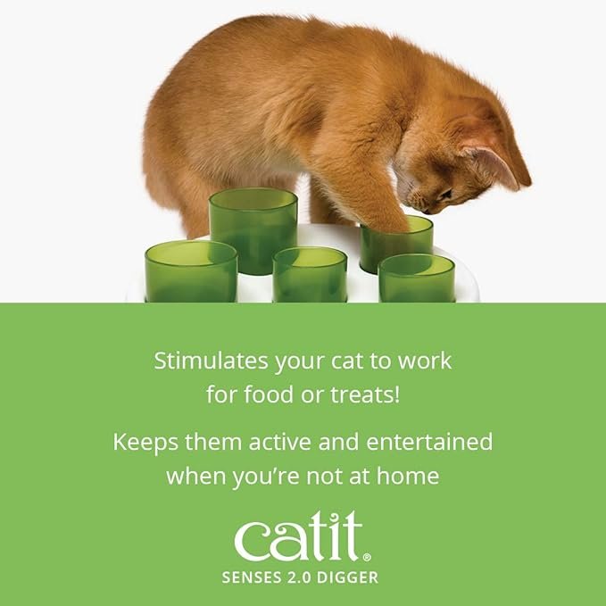 1 Catit Senses 2.0 Digger Interactive Slow Feeder - Turn Mealtime into Play Time