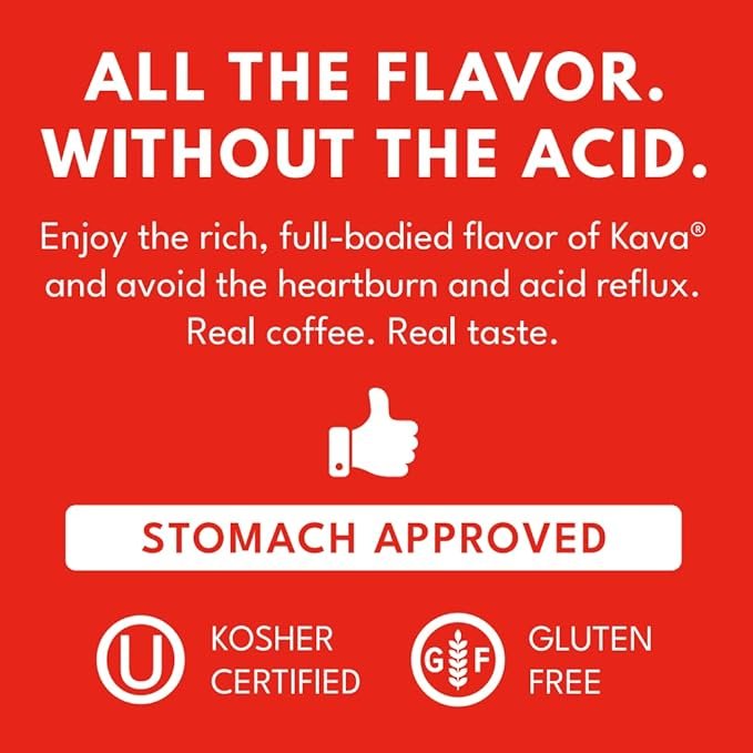 4 Kava Caffeine-Free Low Acid Instant Coffee, 4 Ounce Jar (Pack of 1)