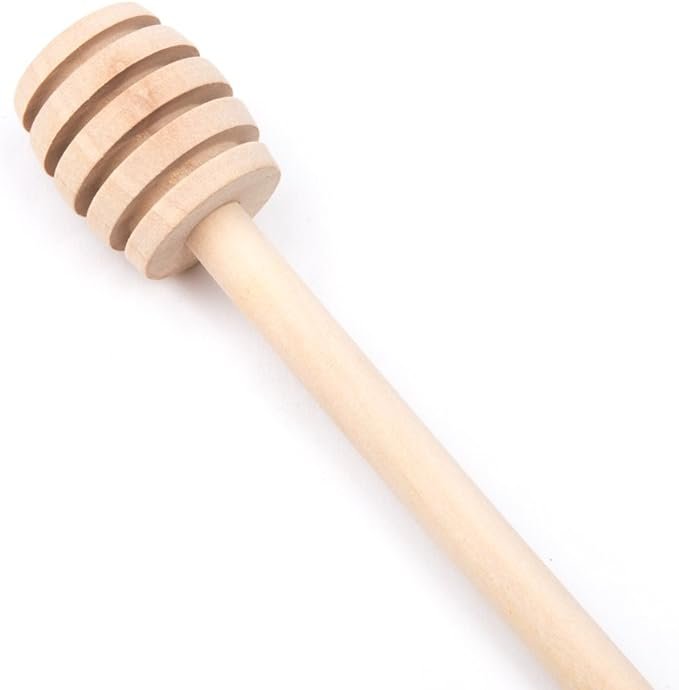 5 Wooden Honey Dipper, Fox Run, 1 x 1 x 6.25 inches, Dark Brown