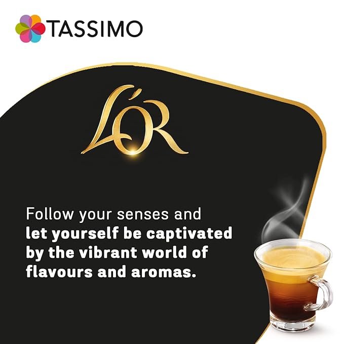1 TASSIMO L'OR Decaffeinato Espresso Coffee Pods - 5 Packs (80 Servings)