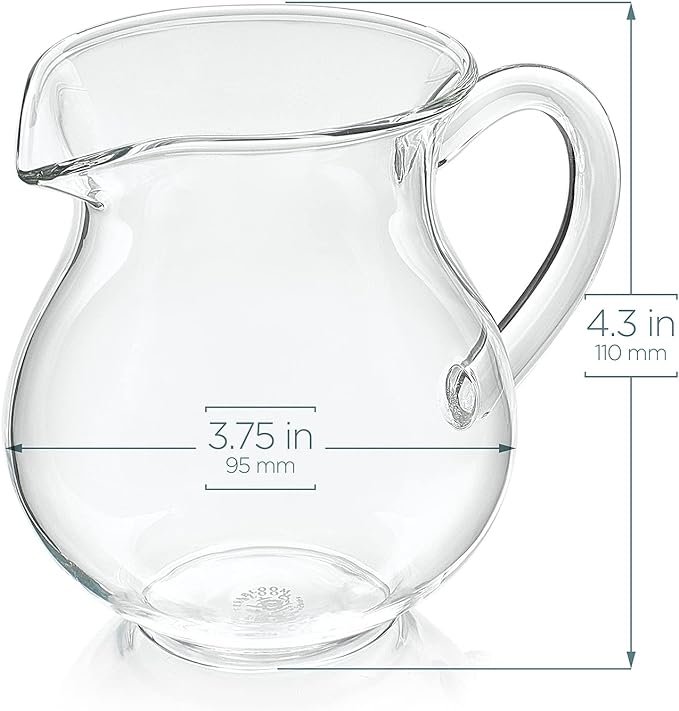 3 Sugar and creamer set made of durable borosilicate glass - Set for serving tea or coffee, includes cream pitcher, sugar bowl with lid and spoon - Suitable for serving 3-4 people.