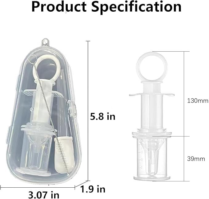 5 YIBIKEHO Pet Liquid Feeding Kit Pet Feeding Syringe Soft Tip, Cat Dog Syringe Bottles for Pet Feeding,Pet Medical Feeding Dispenser Tool (White)