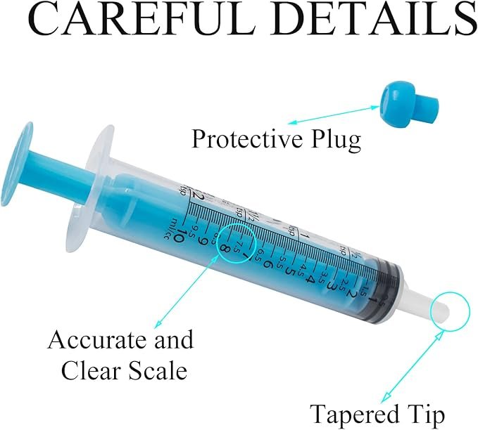 1 4Pcs Animal Syringe Feeder Chromatic Plastic Syringe Pet Feeding for Puppies, Cat, Rabbits and Other Baby Animals.