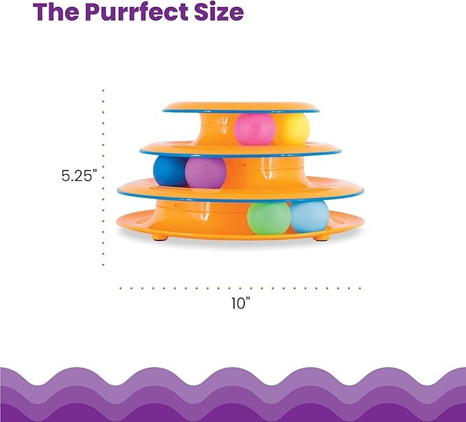 3 Catstages Tower of Tracks Interactive 3-Tier Cat Toy