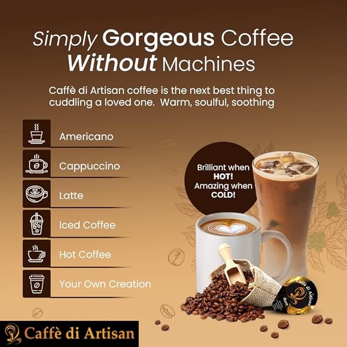 2 Artisan Reserve Combo - 72 Single Serve Coffee Pods, Medium to Medium Dark Roast Concentrate Capsules, Includes Complimentary Frother.