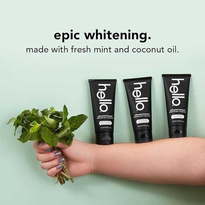 7 Activated Charcoal Whitening Toothpaste, Fresh Mint and Coconut Oil, Vegan, SLS Free, Gluten Free, Peroxide Free - 4oz