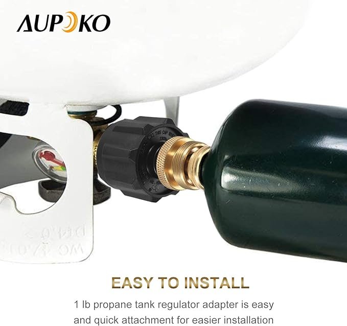 3 Aupoko Propane Tank Adapter with QCC Type1 Connector, 1-20UNEF Hose Line Adapter for Barbecue Grill