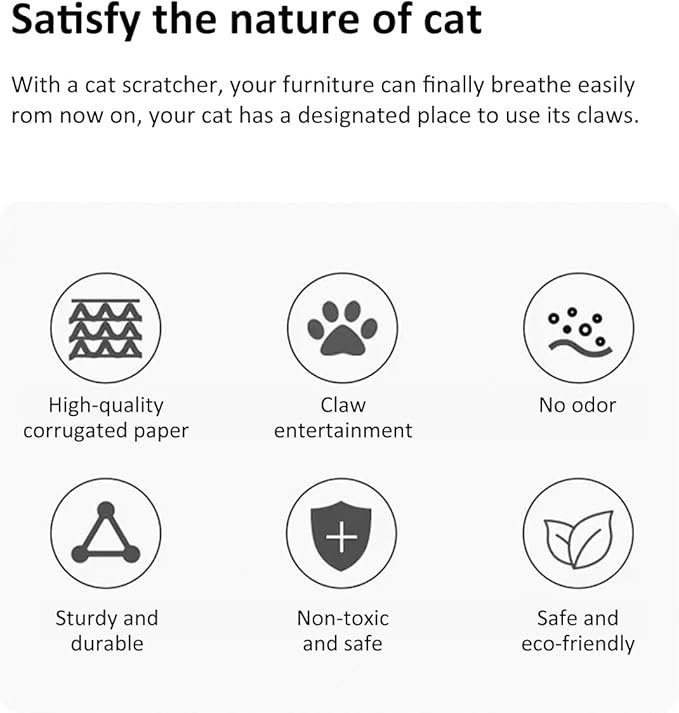 4 17-INCH Europe Cactus Vertical/Wall Mounted Cat Scratcher/Cat Scratching Post /Wall Sticker Claw Grinder, Cat Scratcher Pad for Large Cats and Kittens
