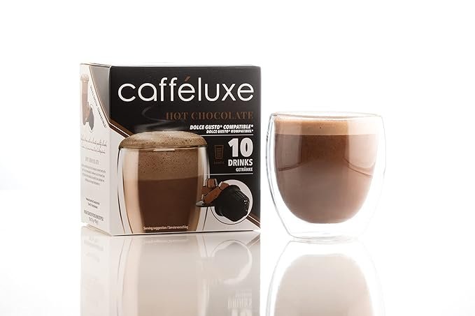 3 Caffeplus | 40 Coffee Pods | Dolce Gusto Similar Capsules | Creamy Milk hot chocolate capsules | 40 portions