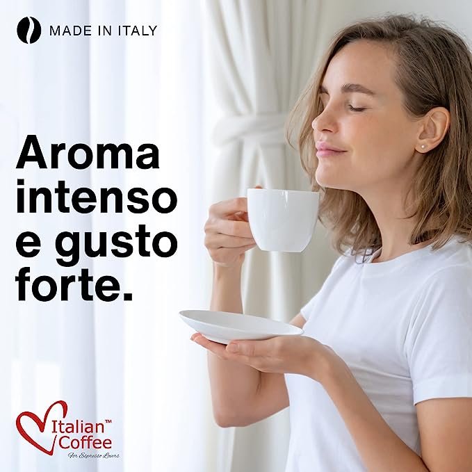 1 Delicitaly Italian Coffee Pods for Nespresso Original Machines, Ristretto Espresso Capsules (100 Aluminum Pods in a Pack of 1)