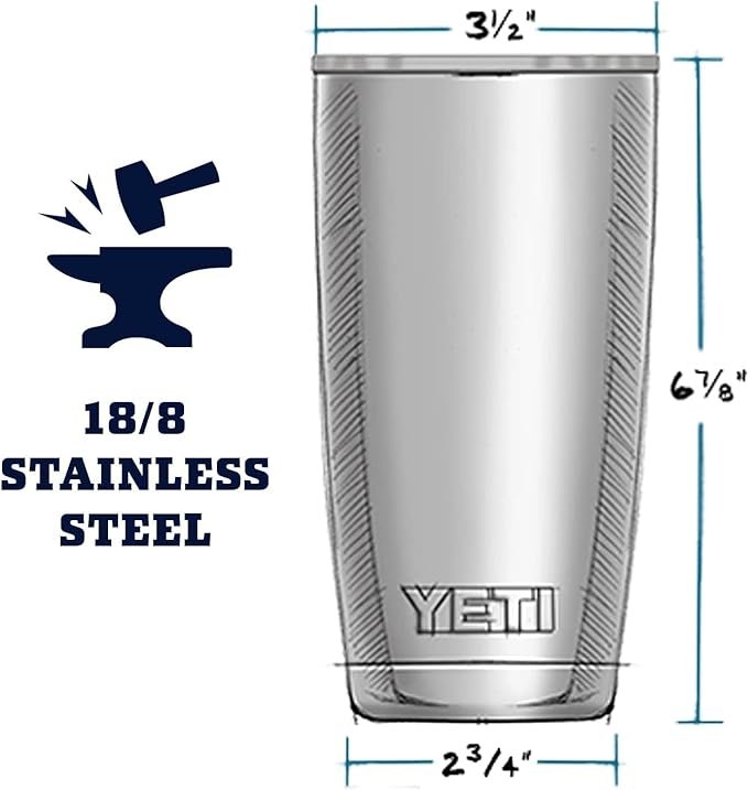 1 Stainless Steel Tumbler with Vacuum Insulation, 20 Ounce, and a Lid with MagSlider