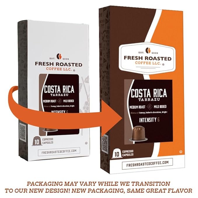 1 Fresh Roasted Coffee for Nespresso OriginalLine, Single Origin Organic Colombian Tolima, Medium, 60 Count Aluminum Capsules