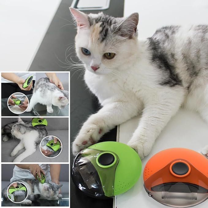 2 3 in 1 Pet Grooming Brush,Deshedding Tool for Long and Short Haired Cat or Puppy,Cat Comb for Removing Tangles and Knots,Portable Cat Professional Grooming Tools Designed for Traveling
