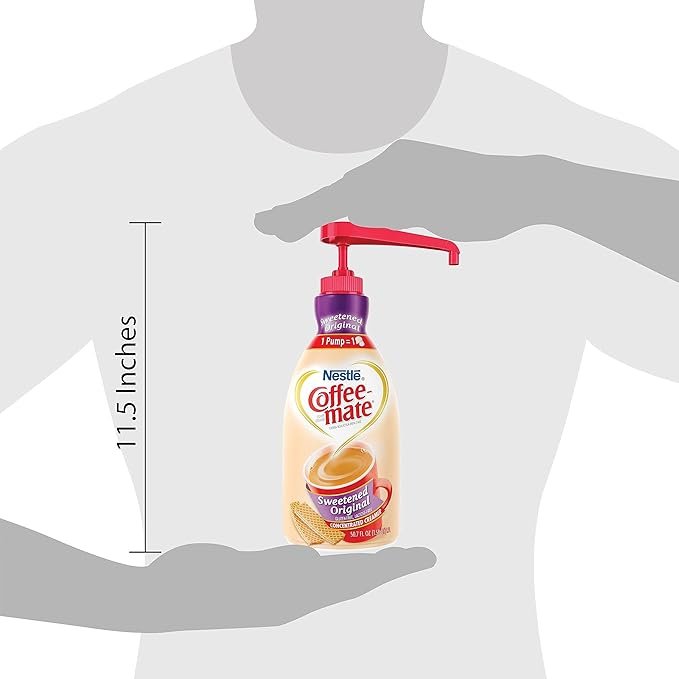 2 CreamerMate 13799 Delicate Coffee Enhancer, Natural Sweetness, 1500Ml Pump Dispenser