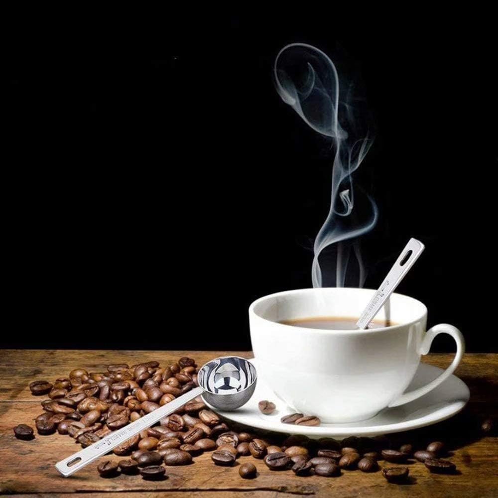 2 Set of 3 Stainless Steel Coffee Scoop Spoons, each measuring 1 tablespoon.