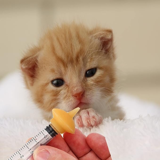 4 Xuanda Mini Pet Feeding Bottle and Syringes with Nipples for Small Cat Dog Animals (Model 4)