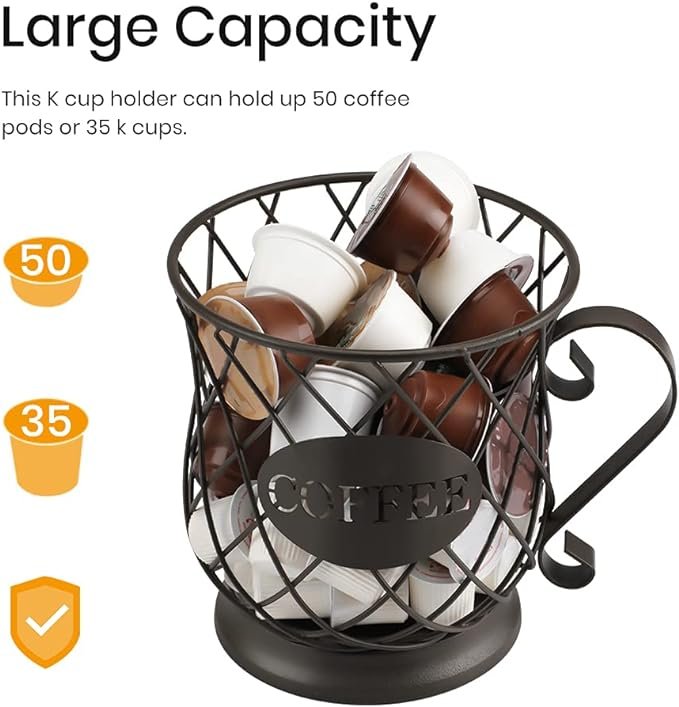 2 K Cup Storage Rack for Countertops - Bronze Finish