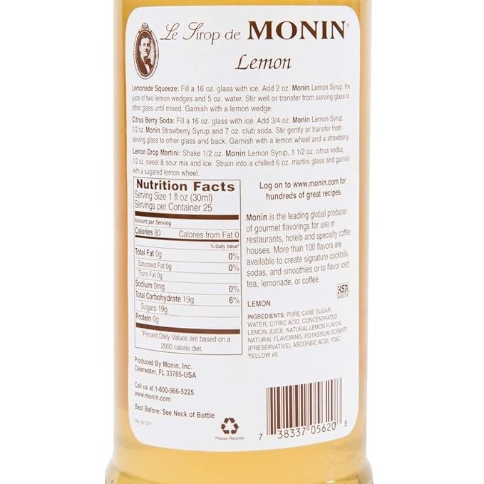 1 Monin Citrus Syrup 750ml (25.4oz)