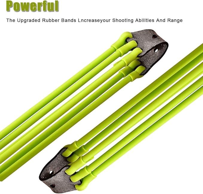2 Durable Collapsible Sling Launcher, Versatile Hunting Sling Set, Wrist Support Catapult for Fishing and Survival, Complete with 2 Elastic Bands and Projectiles