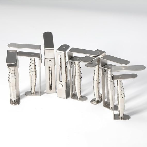 5 Misounda 6 Piece Tablecloth Clips Stainless Steel 9x5.5cm with Spring Adjustable Tablecloth Clamps, Tablecloth Holders Table Cover Holder Tablecloth Holder Clips for Fixing tablecloths-Silver