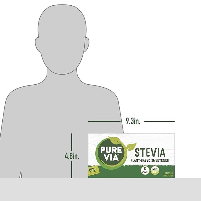 4 28.2oz (800 packets) Pure Via Stevia Sweetener