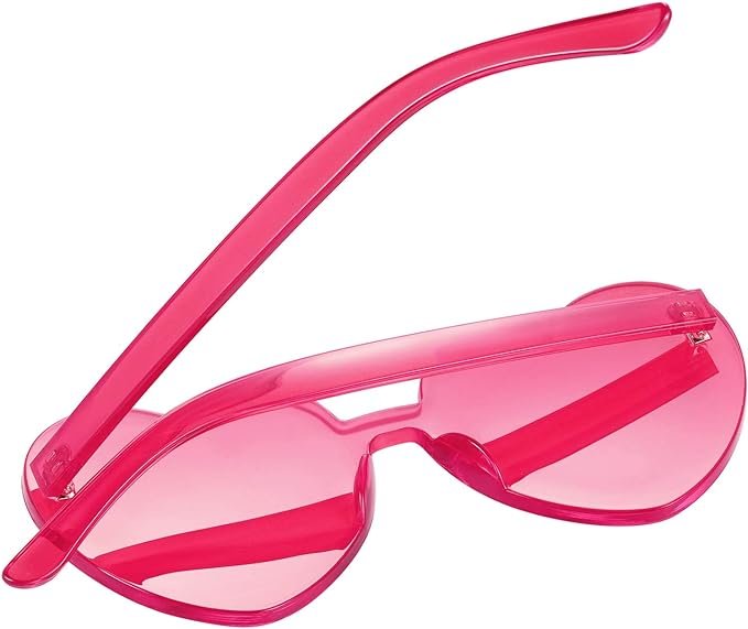 2 Maxdot Rimless Heart Sunglasses - Vibrant Party Eyewear