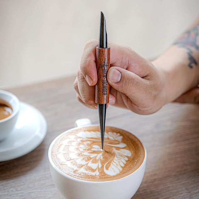 4 Pitcher Art Pen, Black 20oz Latte Tools