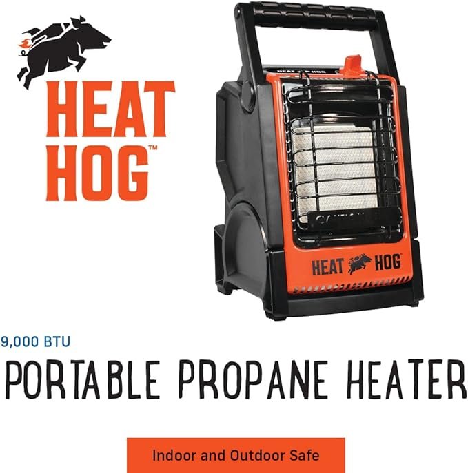 1 HH-09SLN-A Propane Heater, 9,000 BTU: Temperature Boost