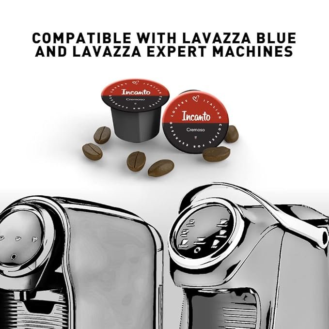 1 50-pack of Delicitaly Italian Coffee capsules for Lavazza BLUE and Lavazza EXPERT, containing Single Espresso pods (50 pods of Incanto espresso)