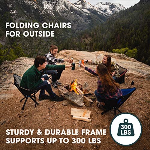 5 Cliq Camping Chair - Most Funded Portable Chair in Crowdfunding History. Bottle Sized Compact Outdoor Chair Sets up in 5 Seconds Supports 300lbs Aircraft Grade Aluminum