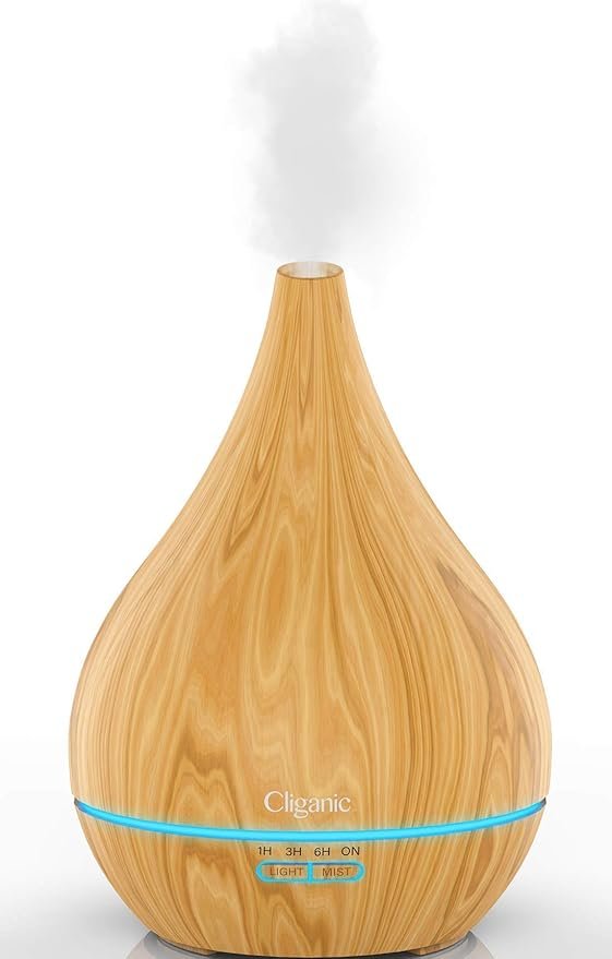 1 Cliganic Organic Aromatherapy Set (Top 5) with Diffuser