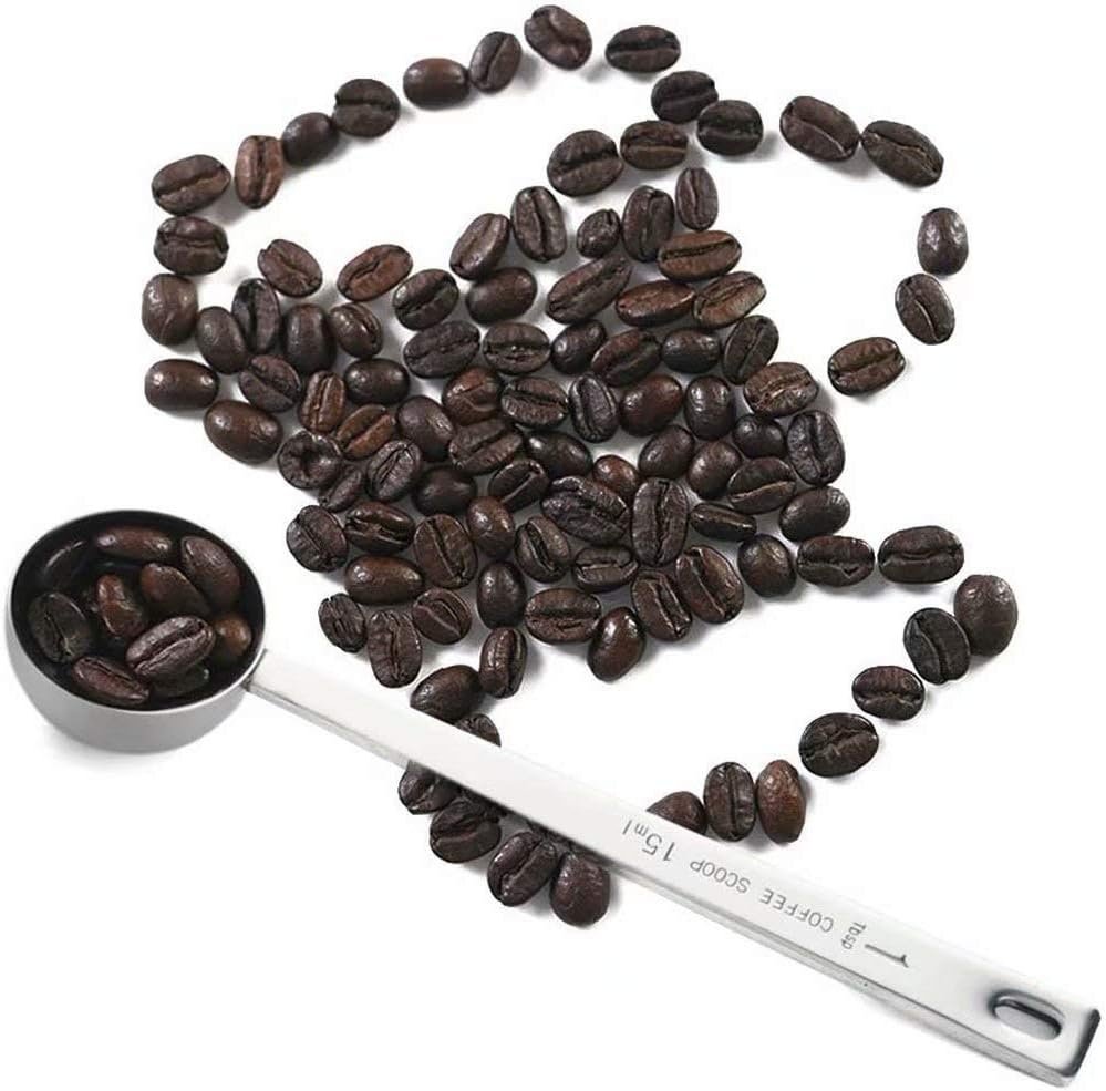 3 Set of 3 Stainless Steel Coffee Scoop Spoons, each measuring 1 tablespoon.