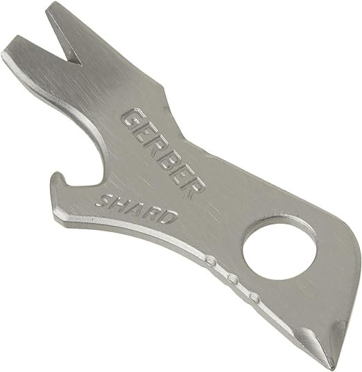 2 Gerber Gear Shard Keychain - Multi-Tool Keychain with Bottle Opener, Screwdriver, and Wire Stripper - EDC Gear - Silver