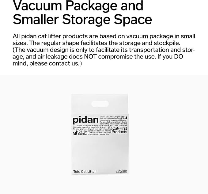 4 pidan Tofu Cat Litter Clumping,Flushable,Ultra Absorbent and Fast Drying, 100% Natural Ingredients Litter,Solubility in Water,Really Dust-Free,Less Scattering (5.3lb×1bag)