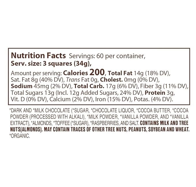1 Lake Champlain Bulk Assorted Organic Chocolate Squares, 175 Pieces, 4.5 Pounds