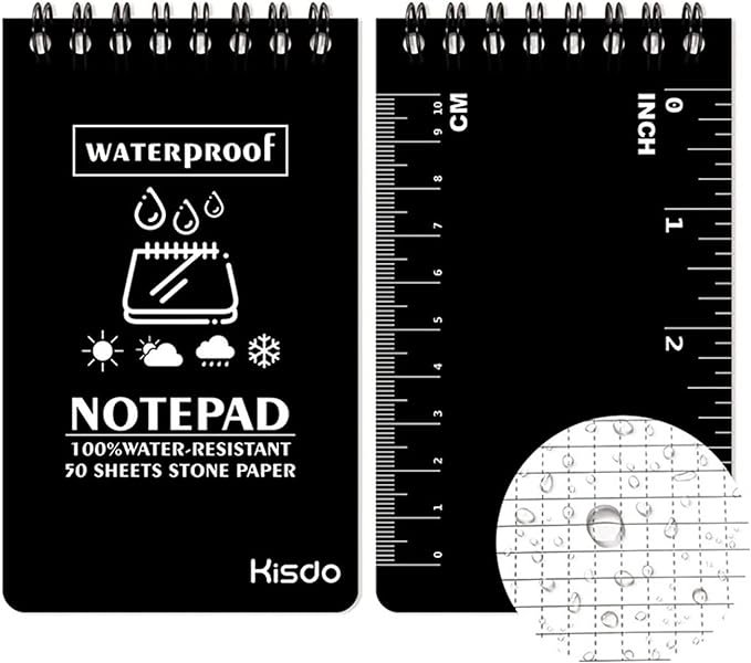 4 Stone Paper Waterproof Notebooks Notepad Pocket Notebook All-Weather Memos Blank Paper Notepad Notebooks