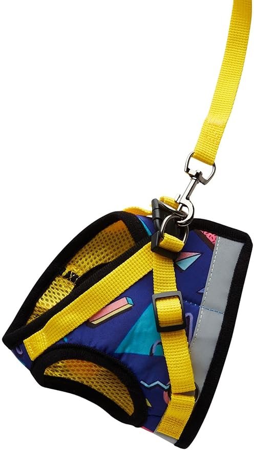 4 Travel Cat & Stray Cat Harness and Leash Set - Adjustable Fit Mesh Cat Harness and Reflective Strap - Comfort Escape Proof Harness for Cats, Kitten for Outdoor Walking, Hiking (Small, 90s Cat)