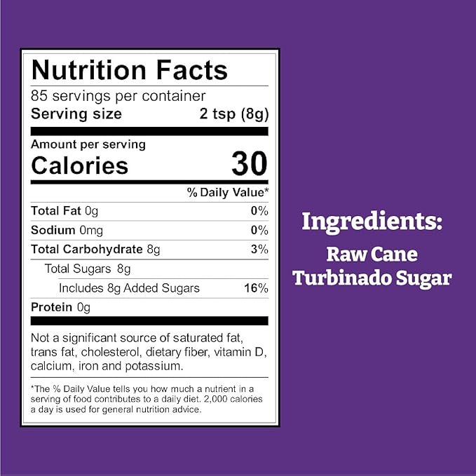 5 Wholesome Sweeteners Raw Cane Fair Trade Unrefined Non GMO Gluten Free 1.5 Pound Pack of, Natural Turbinado Sugar, 288 Ounce, (Pack of 12)