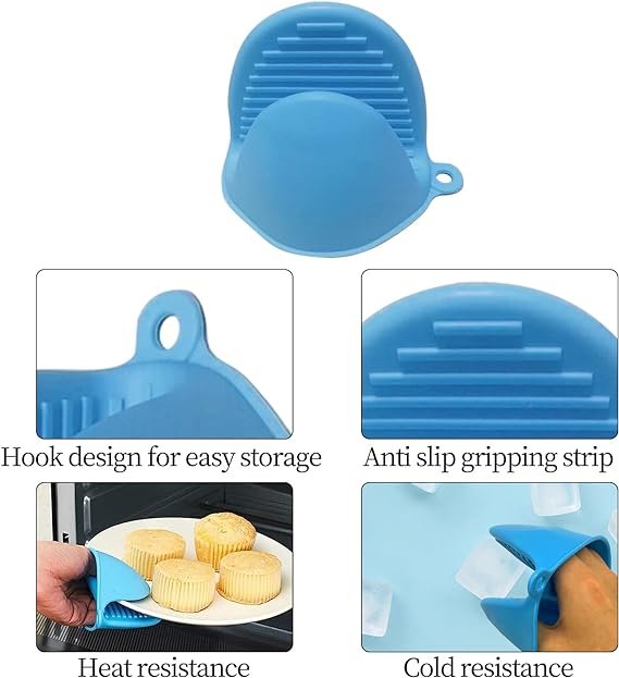 1 4PCS Silicone Oven Mitts