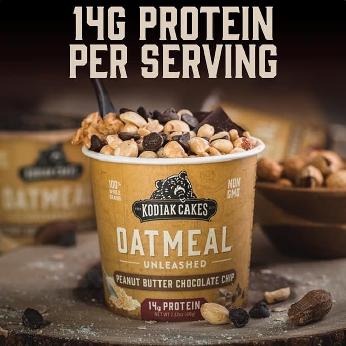 2 KakeCups Protein-Infused Maple & Brown Sugar Oatmeal, 2.12oz (Pack of 12)