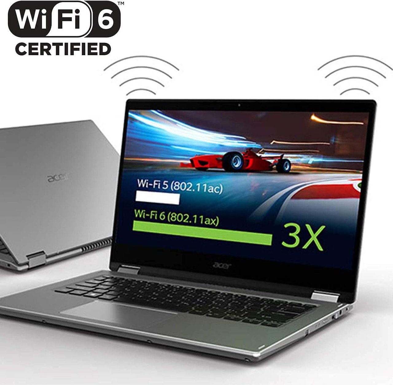 5 ACER Spin 3 Convertible Laptop, 14'' Full HD IPS Touch, 10th Gen Intel Core i3-1005G1, 8GB LPDDR4, 256GB NVMe SSD, WiFi 6, Rechargeable Active Stylus, (Renewed)