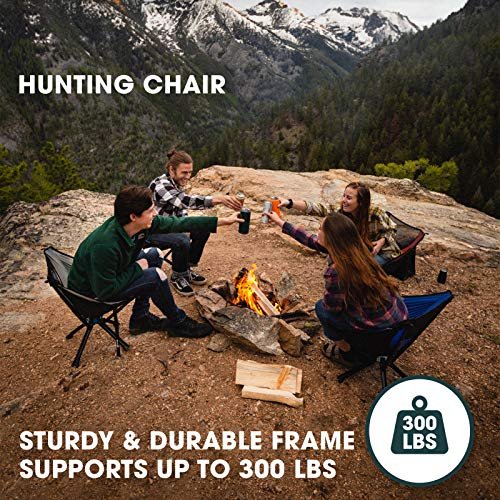 4 Cliq Camping Chair - Most Funded Portable Chair in Crowdfunding History. Bottle Sized Compact Outdoor Chair Sets up in 5 Seconds Supports 300lbs Aircraft Grade Aluminum