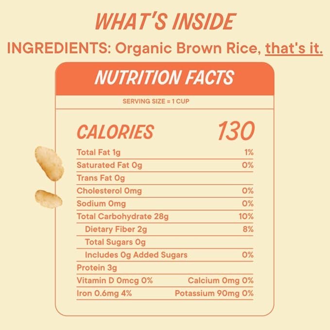 1 The Real Cereal Company, Organic Brown Rice Crisps Cereal 3-Pack, Zero Sugar, Gluten-free, Non-GMO, Made in California