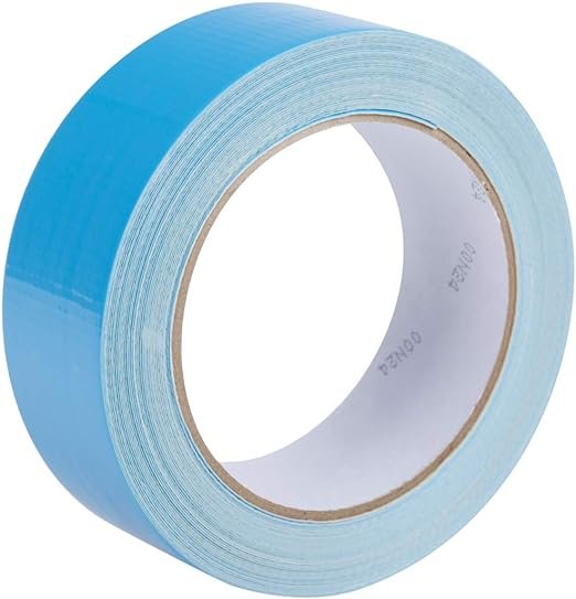 1 Duck 240200 Double-Sided Tape, 1.4-Inch by 12-Yards, Single Roll, in Blue.