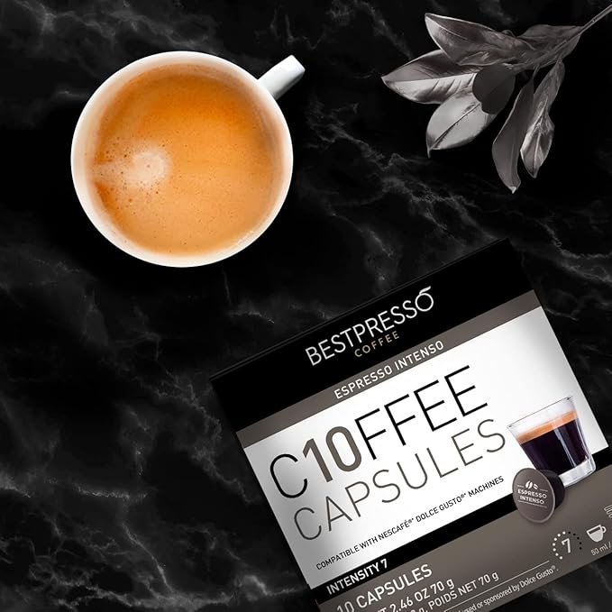 2 Bestpresso 120 Intenso Capsules Compatible with Nescafe Dolce Gusto Coffee Machines
