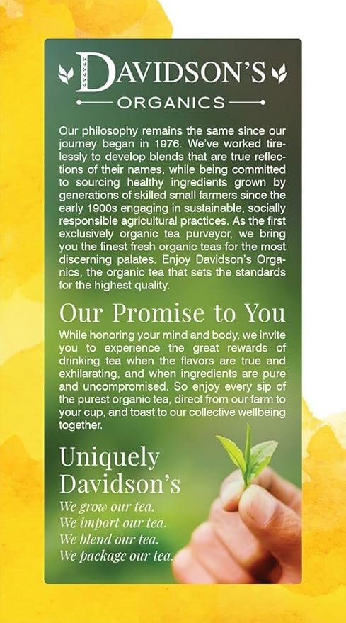 1 Davidson's Organics, Ayurvedic Infusions, Energize, 25-count Tea Bags, Pack of 6