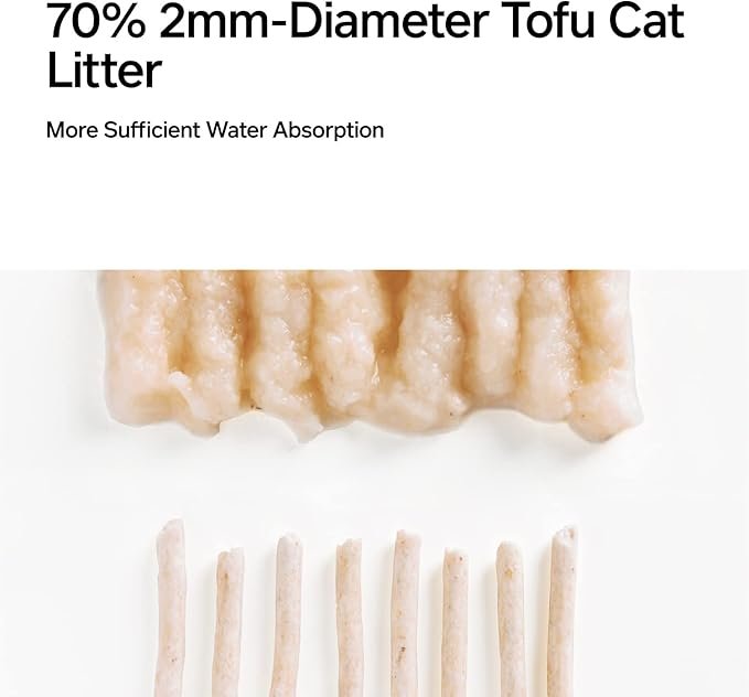 2 pidan Tofu Cat Litter Clumping,Flushable,Ultra Absorbent and Fast Drying, 100% Natural Ingredients Litter,Solubility in Water,Really Dust-Free,Less Scattering (5.3lb×1bag)