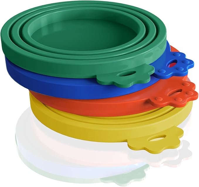 1 WANBAO Food Can Lids Pet Can Covers 6 Pcs for All Standard Size Dog and Cat Food Can Lids